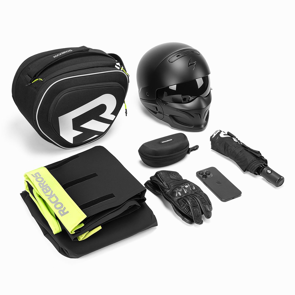Rockbros A40-1 motociklo bako krepšys 12 l – juodas - Image 2