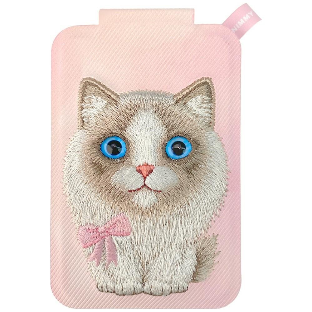 Nimmy New Big-Eye Cute Pets 2.0 Cat Magnetic Wallet with Phone Stand - Pink