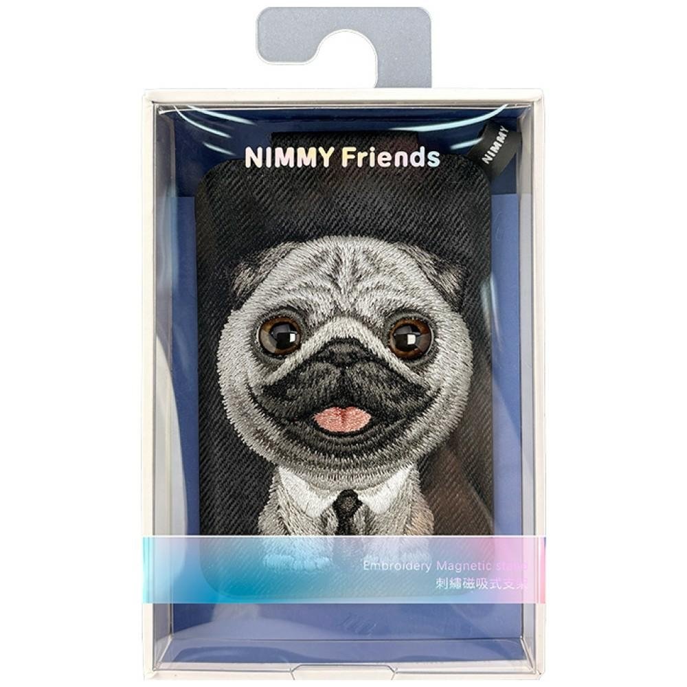 Nimmy New Big Eyed Pet 2.0 Dog magnetinė piniginė su telefono stovu – juoda - Image 7