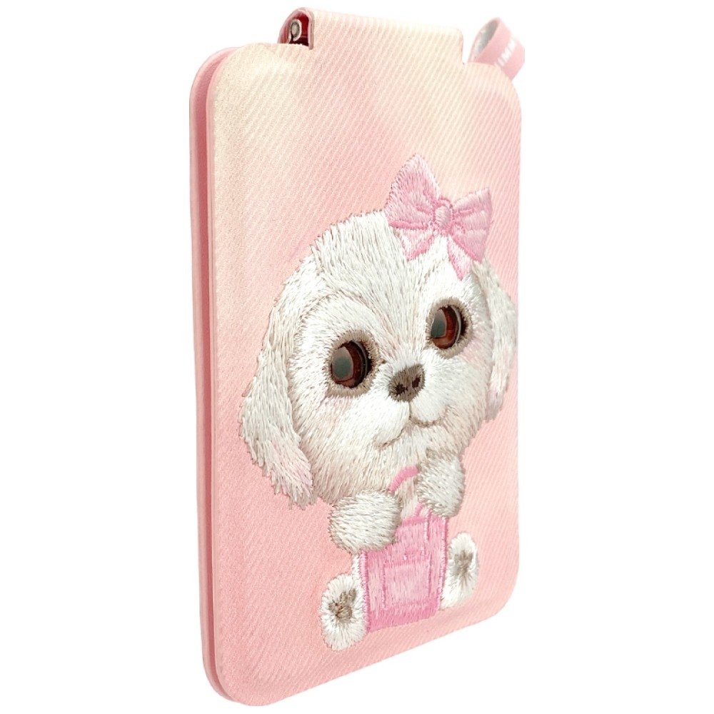 Nimmy New Big Eyed Pet 2.0 Dog magnetinė piniginė su telefono stovu – rožinė - Image 2
