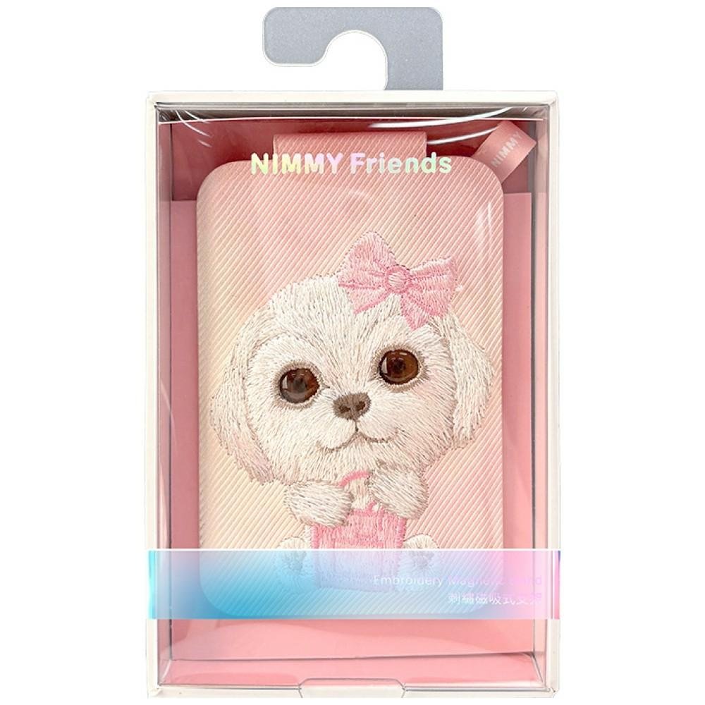 Nimmy New Big Eyed Pet 2.0 Dog magnetinė piniginė su telefono stovu – rožinė - Image 7