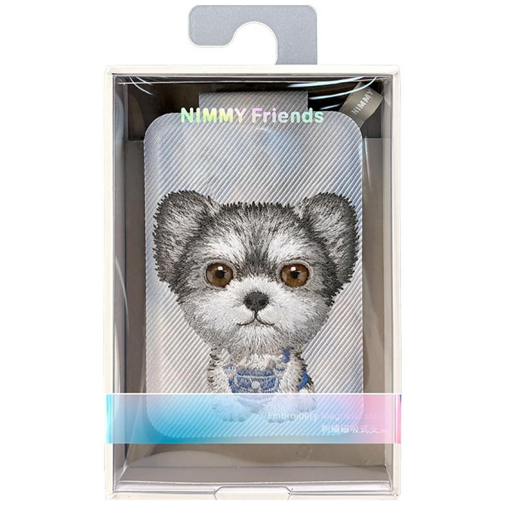 Nimmy New Big Eyed Pet 2.0 Dog magnetinė piniginė su telefono stovu – pilka - Image 7