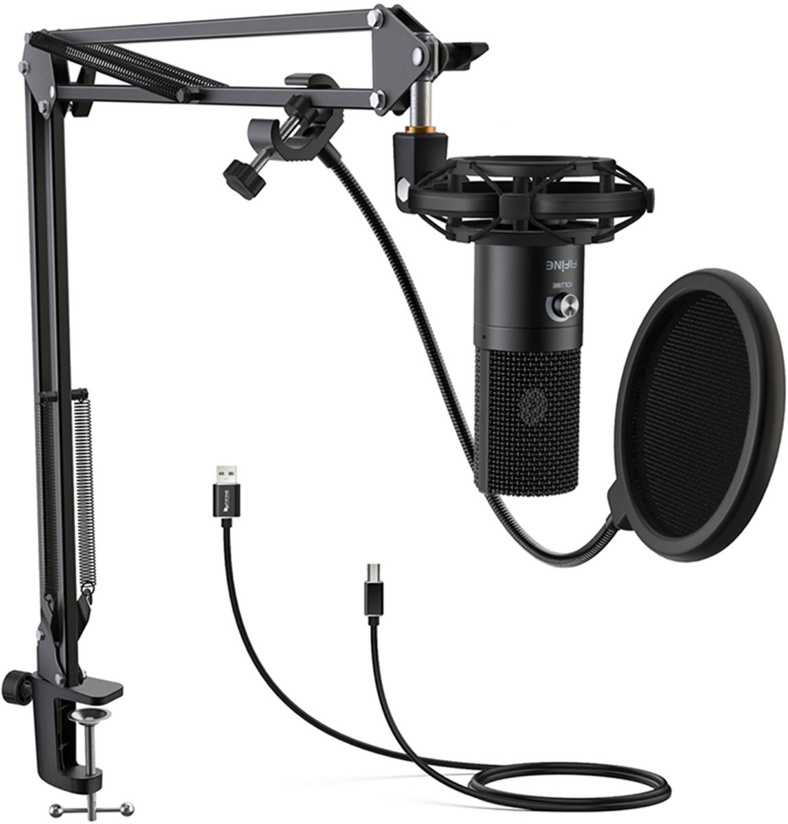 Fifine T669 studijinis mikrofonas (juodas) - Image 2