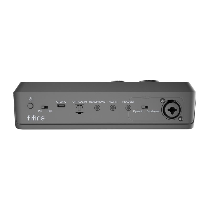 Fifine SC8 RGB žaidimų garso mikšeris (juodas) - Image 4