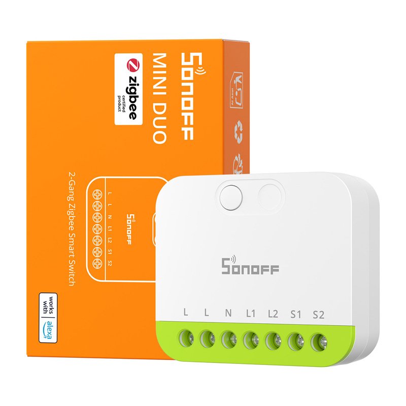 Sonoff MINI-ZB2GS Zigbee dviejų kanalų mini jungiklis - Image 4