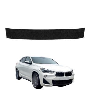Juoda techninė apsauginė danga bagažinės slenksčiui BMW X2 (2017-2023) GRIZZ HeavyDuty Black