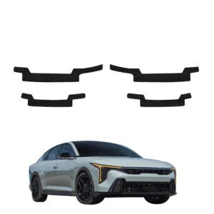 Komplektas 4w1 Juoda techninė apsauginė danga slenksčiams Kia K4 (2025-2026) GRIZZ HeavyDuty Black