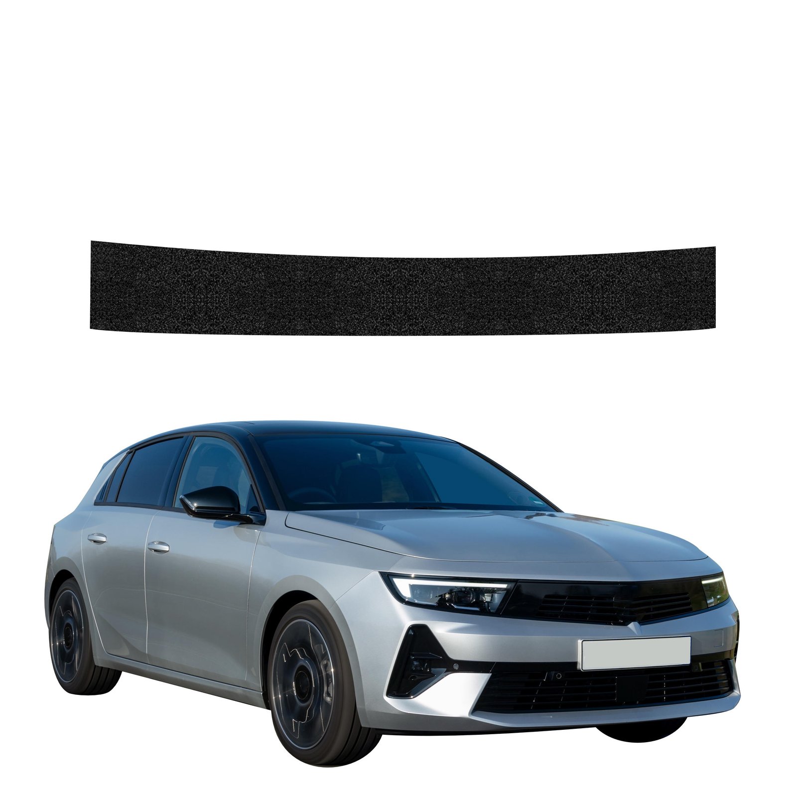 Juoda techninė apsauginė danga bagažinės slenksčiui Opel Astra (2021-2024) GRIZZ HeavyDuty Black