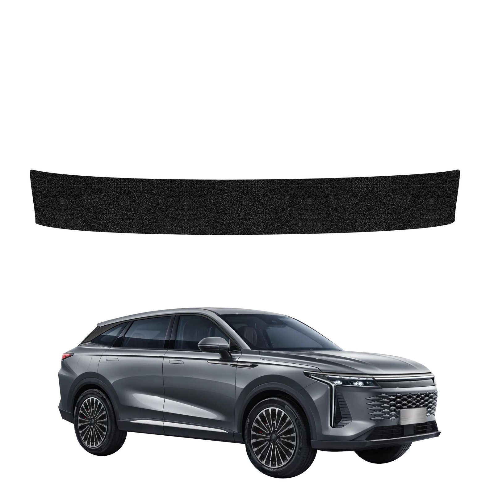 Juoda techninė apsauginė danga bagažinės slenksčiui OMODA 9 Super Hybrid (2025-2026) GRIZZ HeavyDuty Black