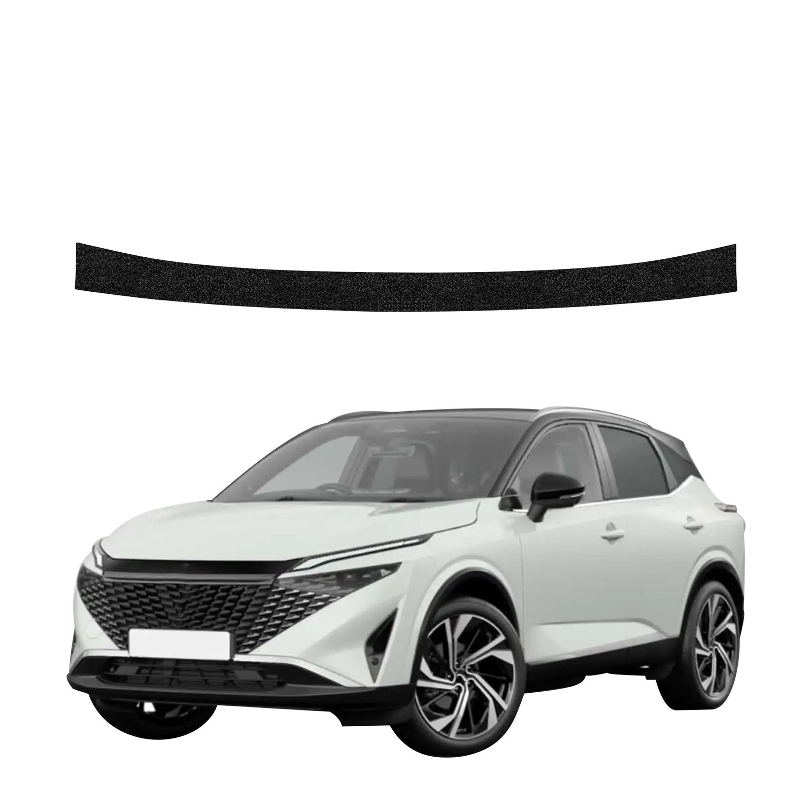 Juoda techninė apsauginė danga bagažinės slenksčiui Nissan Qashqai 3 Facelift (2024-2026) GRIZZ HeavyDuty Black