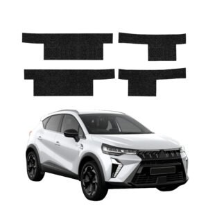 Komplektas 4w1 Juoda techninė apsauginė danga slenksčiams Mitsubishi ASX Facelift (2024-2026) GRIZZ HeavyDuty Black