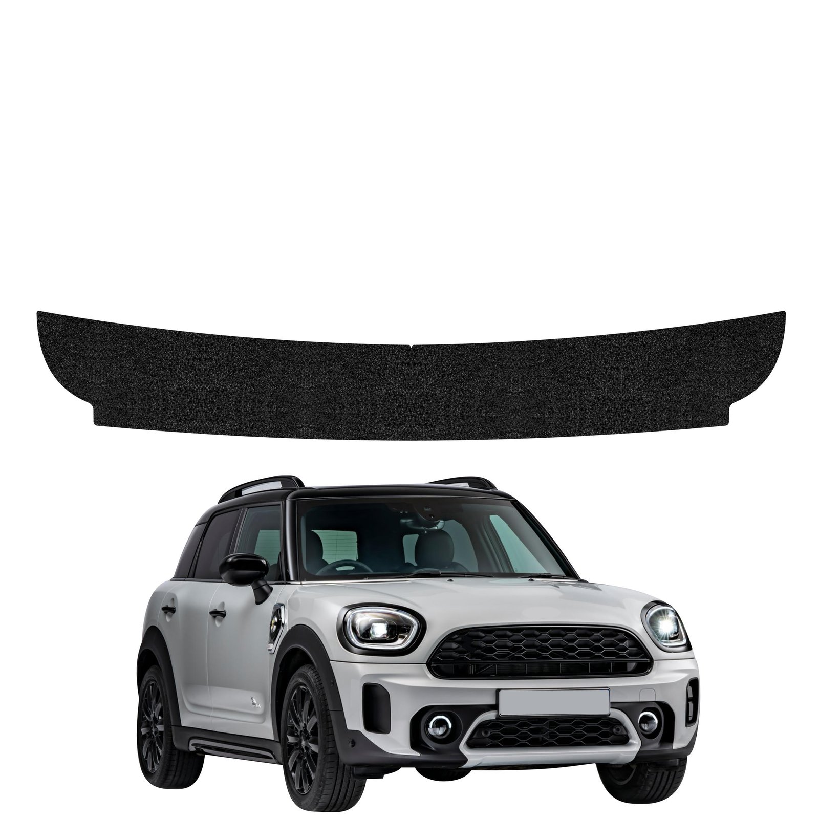 Juoda techninė apsauginė danga bagažinės slenksčiui Mini Countryman (2023-2026) GRIZZ HeavyDuty Black