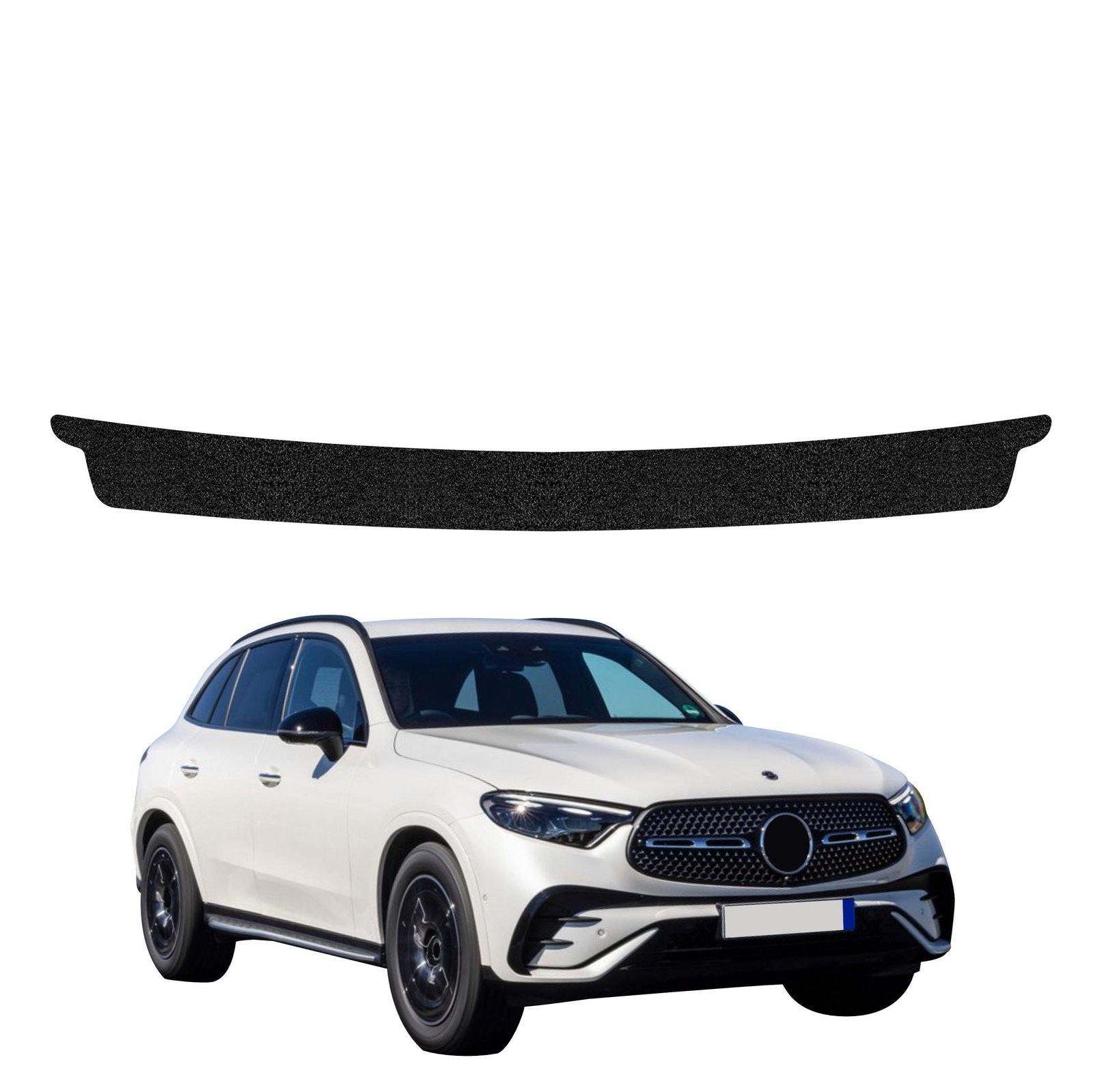 Juoda techninė apsauginė danga bagažinės slenksčiui Mercedes-Benz GLC C254 (2023-2026) GRIZZ HeavyDuty Black
