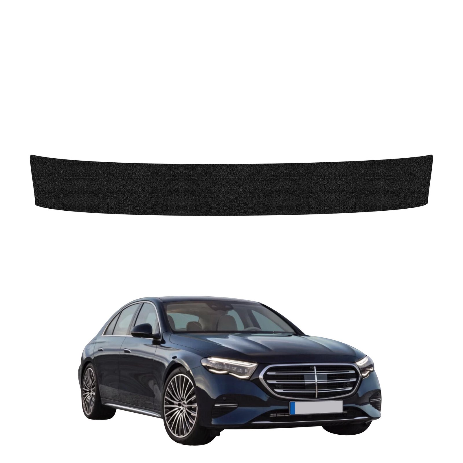 Juoda techninė apsauginė danga bagažinės slenksčiui Mercedes E Klasa (2016-2023) GRIZZ HeavyDuty Black