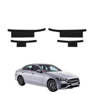 Komplektas 4w1 Juoda techninė apsauginė danga slenksčiams Mercedes C Klasa (2021-2026) GRIZZ HeavyDuty Black