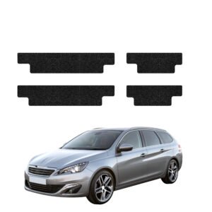 Komplektas 4w1 Juoda techninė apsauginė danga slenksčiams Peugeot 308 universalas (2013-2021) GRIZZ HeavyDuty Black