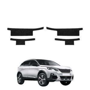 Komplektas 4w1 Juoda techninė apsauginė danga slenksčiams Peugeot 3008 (2016-2024) GRIZZ HeavyDuty Black