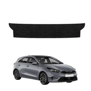 Juoda techninė apsauginė danga bagažinės slenksčiui Kia Ceed hečbekas (2021-2025) GRIZZ HeavyDuty Black
