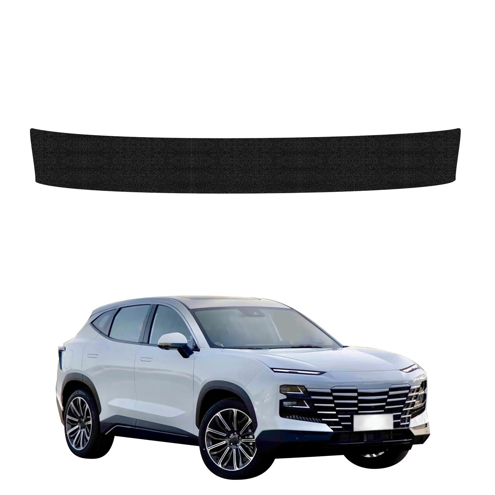 Juoda techninė apsauginė danga bagažinės slenksčiui Jetour Dashing (2025-2026) GRIZZ HeavyDuty Black