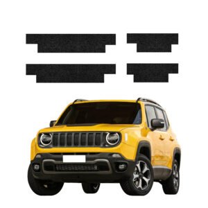 Komplektas 4w1 Juoda techninė apsauginė danga slenksčiams Jeep Renegade (2022-2026) GRIZZ HeavyDuty Black
