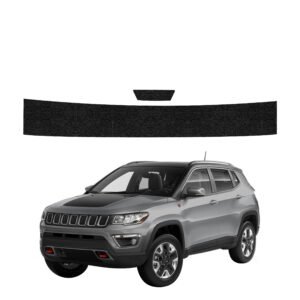 Komplektas 2w1 Juoda techninė apsauginė danga bagažinės slenksčiui Jeep Compass (2020-2024) GRIZZ HeavyDuty Black