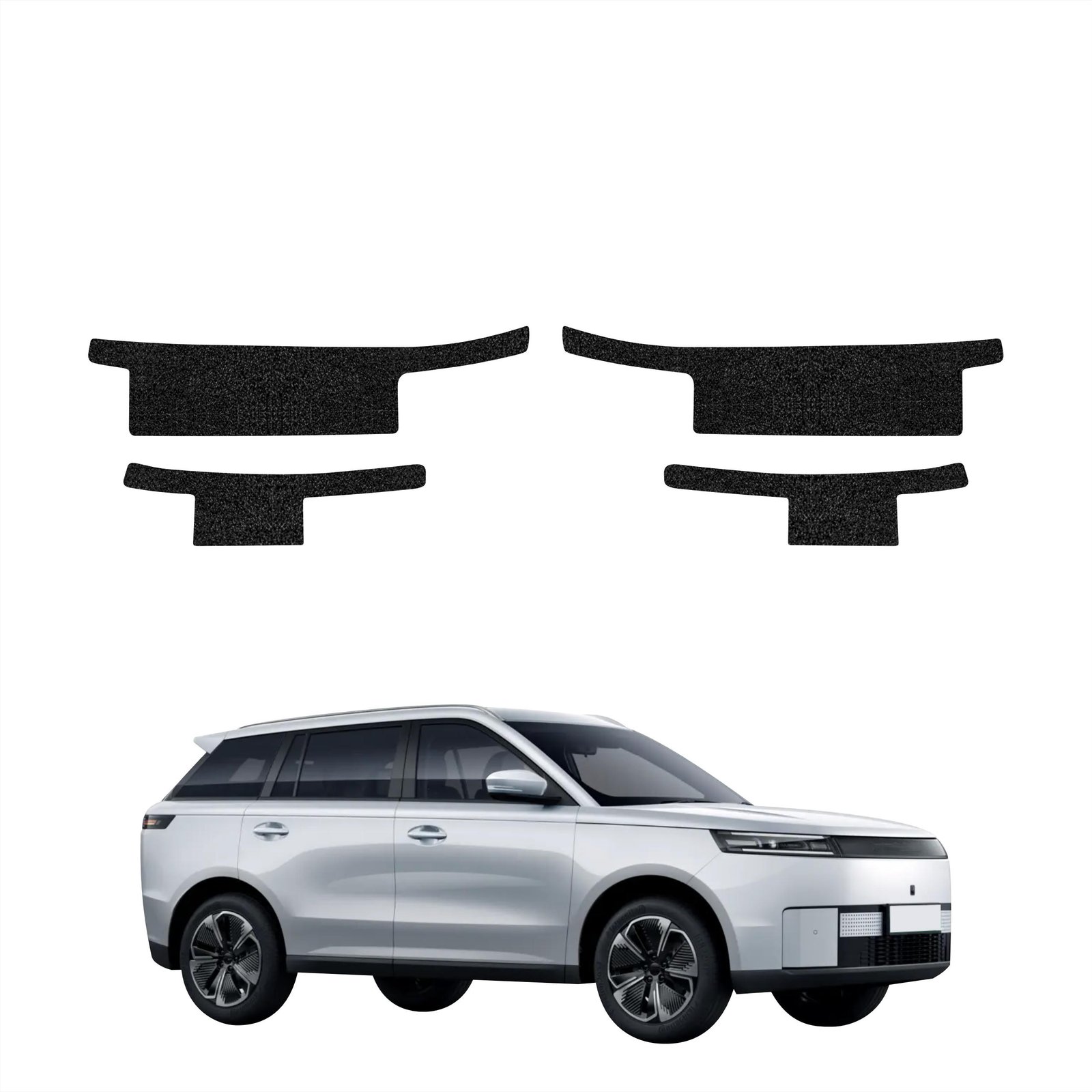 Komplektas 4w1 Juoda techninė apsauginė danga slenksčiams Jaecoo E5 (2025-2026) GRIZZ HeavyDuty Black