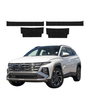Komplektas 4w1 Juoda techninė apsauginė danga slenksčiams Hyundai Tucson Facelift (2024-2026) GRIZZ HeavyDuty Black