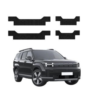 Komplektas 4w1 Juoda techninė apsauginė danga slenksčiams Hyundai Santa Fe (2023-2026) GRIZZ HeavyDuty Black