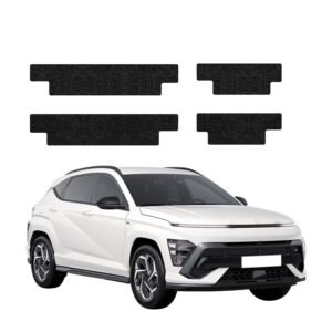 Komplektas 4w1 Juoda techninė apsauginė danga slenksčiams Hyundai Kona N-Line (2023-2026) GRIZZ HeavyDuty Black