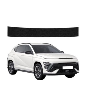 Juoda techninė apsauginė danga bagažinės slenksčiui Hyundai Kona N-Line (2023-2026) GRIZZ HeavyDuty Black