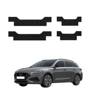 Komplektas 4w1 Juoda techninė apsauginė danga slenksčiams Hyundai i30 Wagon (2020-2026) GRIZZ HeavyDuty Black