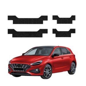 Komplektas 4w1 Juoda techninė apsauginė danga slenksčiams Hyundai i30 hečbekas (2020-2026) GRIZZ HeavyDuty Black
