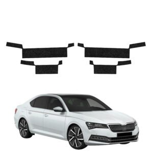 Komplektas 4w1 Juoda techninė apsauginė danga slenksčiams Skoda Superb 3 Liftback (2019-2023) GRIZZ HeavyDuty Black