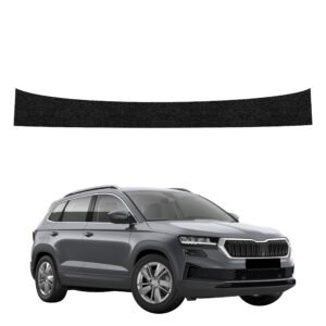Juoda techninė apsauginė danga bagažinės slenksčiui Skoda Karoq Facelift (2022-2026) GRIZZ HeavyDuty Black