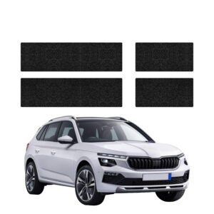 Komplektas 4w1 Juoda techninė apsauginė danga slenksčiams Skoda Kamiq (2019-2025) GRIZZ HeavyDuty Black