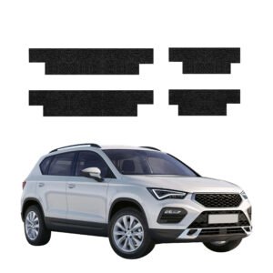 Komplektas 4w1 Juoda techninė apsauginė danga slenksčiams Seat Ateca (2020-2026) GRIZZ HeavyDuty Black