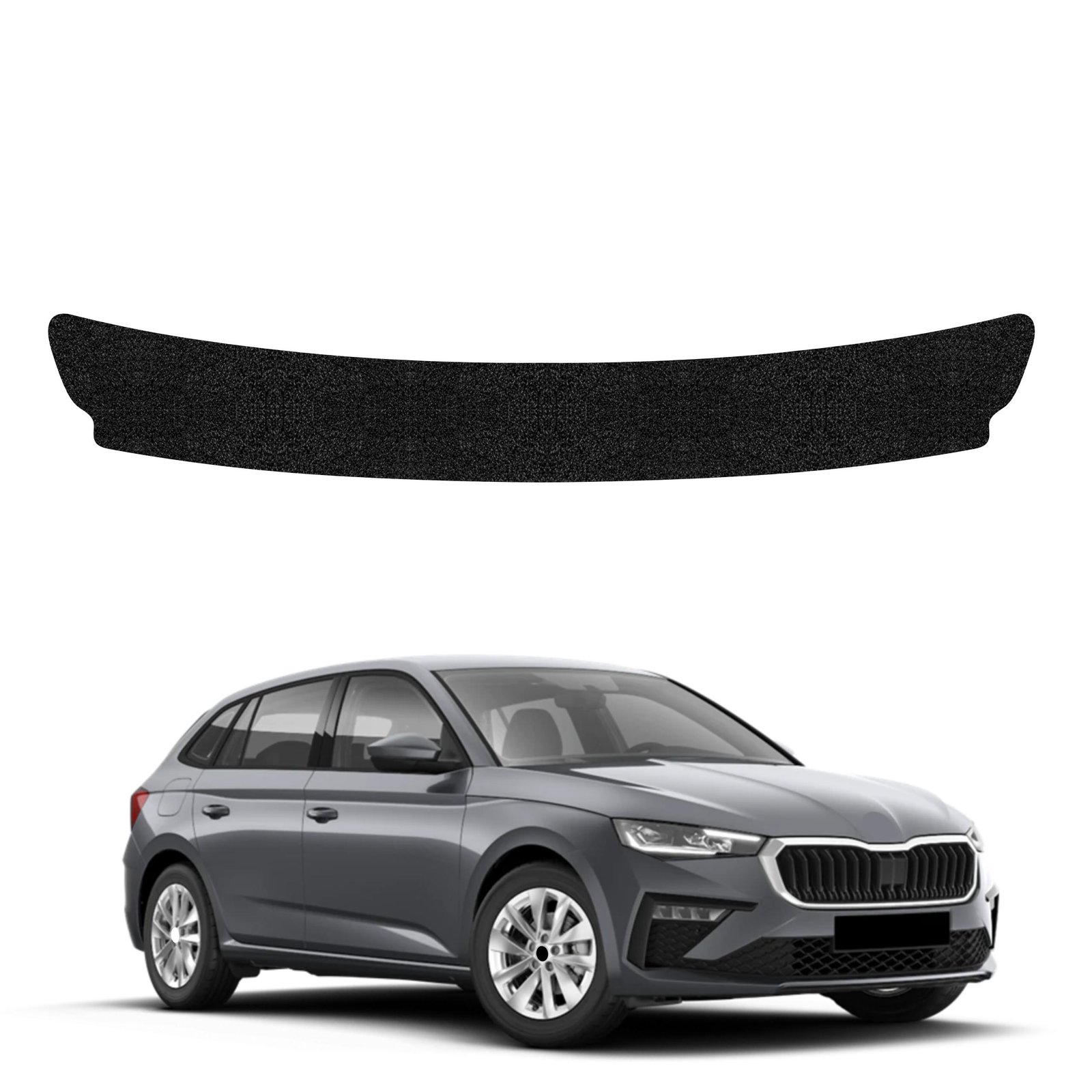 Juoda techninė apsauginė danga bagažinės slenksčiui Skoda Scala (2023-2026) GRIZZ HeavyDuty Black