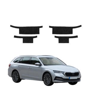 Komplektas 4w1 Juoda techninė apsauginė danga slenksčiams Skoda Octavia 4 universalas (2019-2024) GRIZZ HeavyDuty Black