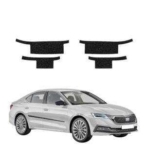 Komplektas 4w1 Juoda techninė apsauginė danga slenksčiams Skoda Octavia 4 hečbekas (2019-2024) GRIZZ HeavyDuty Black