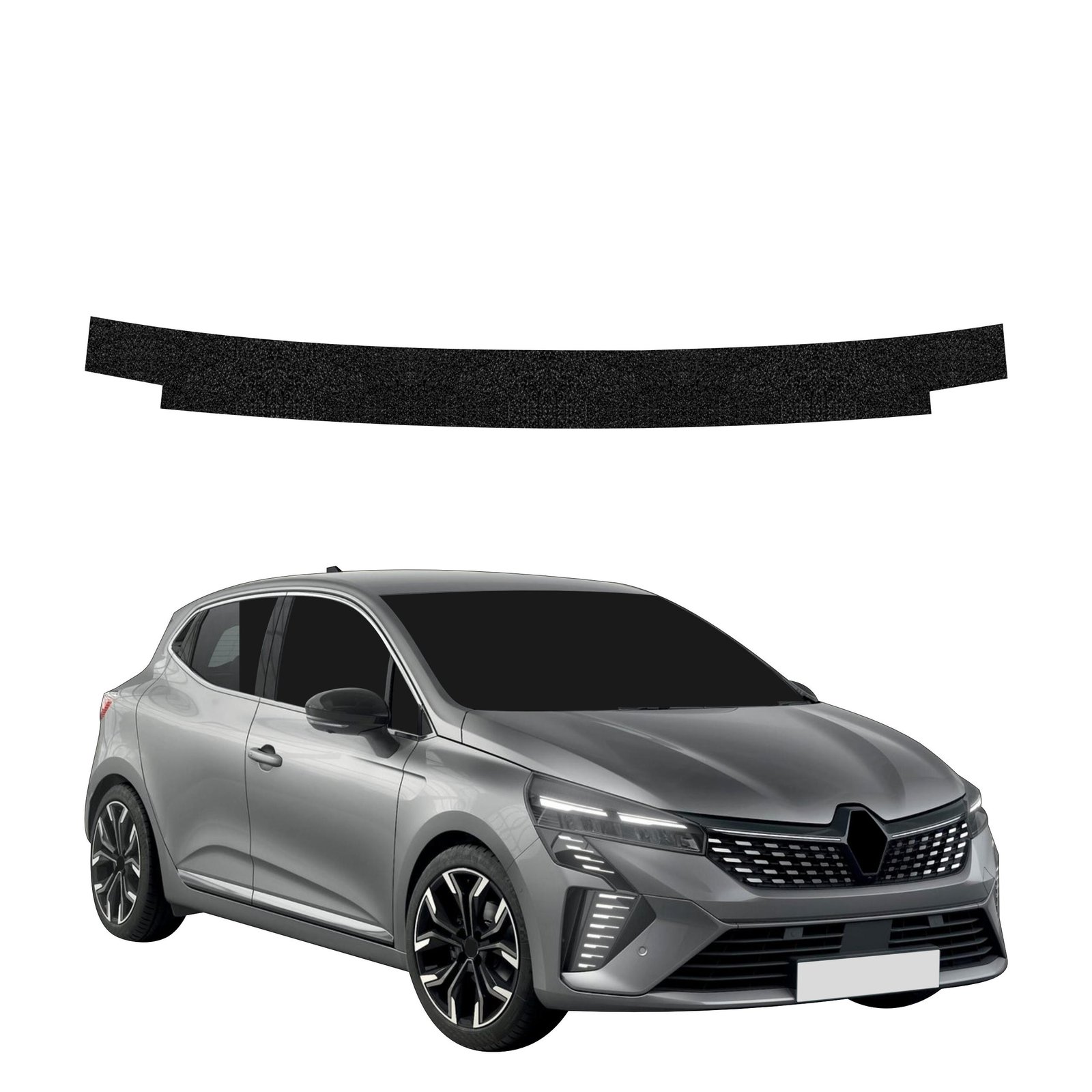 Juoda techninė apsauginė danga bagažinės slenksčiui Renault Clio (2023-2024) GRIZZ HeavyDuty Black
