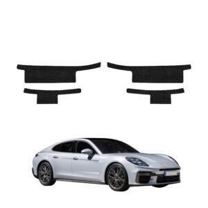 Komplektas 4w1 Juoda techninė apsauginė danga slenksčiams Porsche Panamera 2 (2016-2024) GRIZZ HeavyDuty Black
