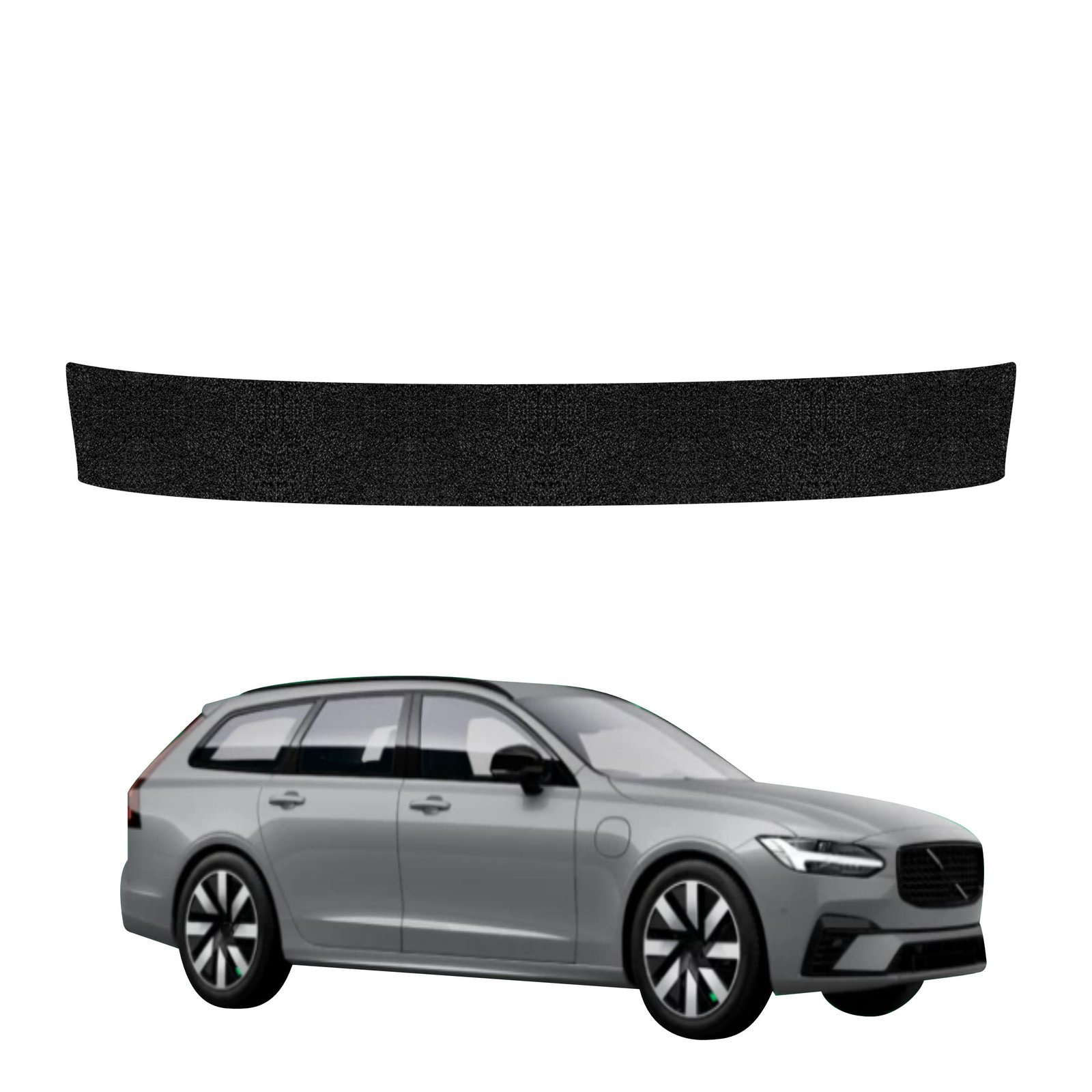 Juoda techninė apsauginė danga bagažinės slenksčiui Volvo V90 (2021-2026) GRIZZ HeavyDuty Black
