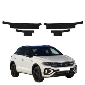 Komplektas 4w1 Juoda techninė apsauginė danga slenksčiams Volkswagen T-Roc (2021-2025) GRIZZ HeavyDuty Black