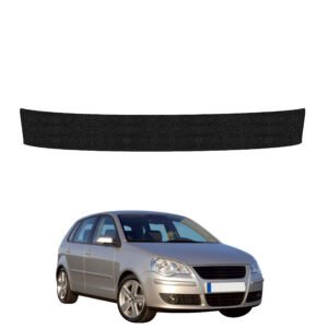 Juoda techninė apsauginė danga bagažinės slenksčiui Volkswagen Polo hečbekas 5D (2001-2009) GRIZZ HeavyDuty Black