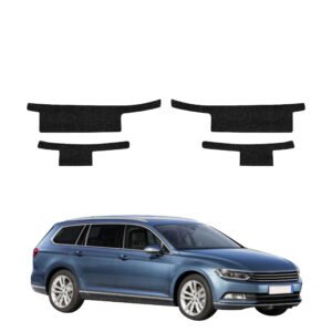 Komplektas 4w1 Juoda techninė apsauginė danga slenksčiams Volkswagen Passat B8 universalas (2014-2022) GRIZZ HeavyDuty Black