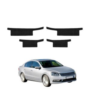 Komplektas 4w1 Juoda techninė apsauginė danga slenksčiams Volkswagen Passat B7 Sedan (2010-2014) GRIZZ HeavyDuty Black