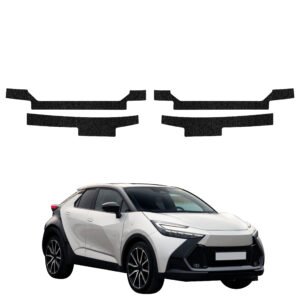 Komplektas 4w1 Juoda techninė apsauginė danga slenksčiams Toyota C-HR (2023-2026) GRIZZ HeavyDuty Black