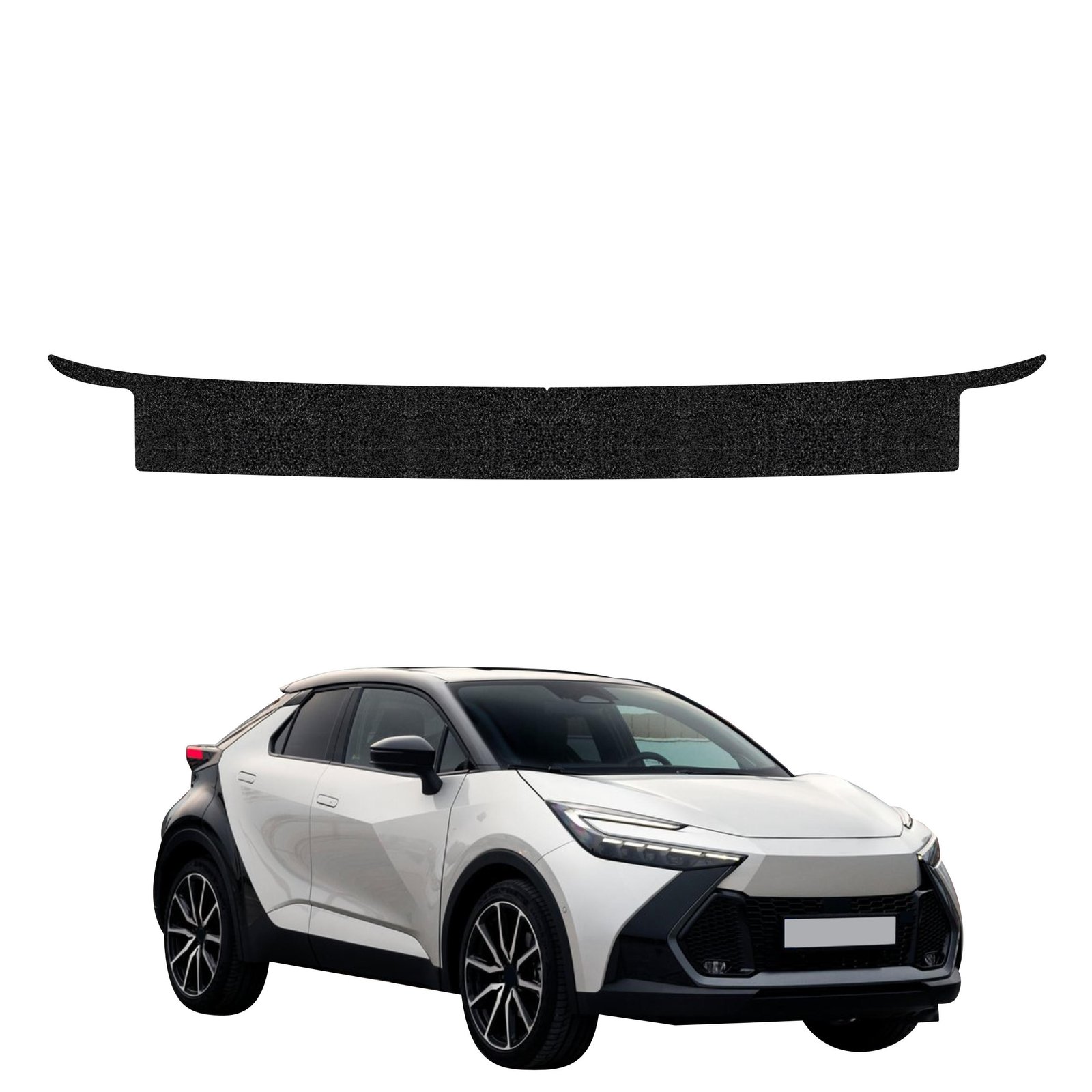 Juoda techninė apsauginė danga bagažinės slenksčiui Toyota C-HR (2023-2026) GRIZZ HeavyDuty Black