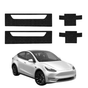 Komplektas 4w1 Juoda techninė apsauginė danga slenksčiams Tesla Model Y (2020-2024) GRIZZ HeavyDuty Black