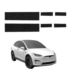 Komplektas 6w1 Juoda techninė apsauginė danga slenksčiams Tesla Model X (2021-2026) GRIZZ HeavyDuty Black